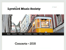 Tablet Screenshot of lyrebirdmusicsociety.org.au